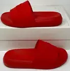 $290 Women's Alexander McQueen Hybrid Logo Pool Slides Sandals Poppy Red 9 39