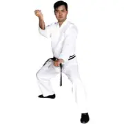 Lightweight Karate Uniform Gi with White Belt Tae Kwon Do TKD Child Youth Adult