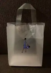 Zeta Phi Beta Sorority Frosty Clear Diva Shopping Bag
