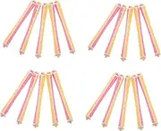 VICASKY 24pcs Hair Curlers: Flexible Perm Rods Plastic DIY Hair Rollers Rods - for Styling Women Curling Tools and Hairdressing for Home and Salon