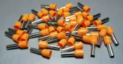 10/20/50Pcs E6012 10AWG 6mm² ORANGE Insulated Ferrule Bootlace Terminals Crimp