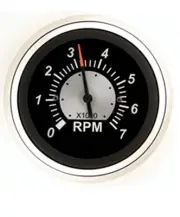 SeaStar Solutions 67363P Black Sterling 3" Tach 7K