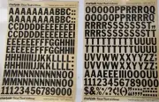 Chartpak Velvet Touch Lettering Franklin Gothic Cond. 72pt/M1172 C Black Rub On