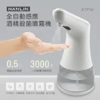 在飛比找松果購物優惠-HANLIN 全自動感應酒精殺菌淨手噴霧機 自動酒精噴霧機 