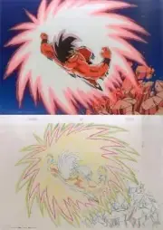 Dragon Ballz Son Goku Kaioken Ver. Cel Art Sheet Akira Toriyama