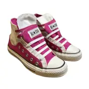 Converse Chuck Taylor All Star Two Fold High Top Sneakers Hot Pink White Skate S