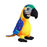 Parrot Plush Toy Realistic Colorful Bird Plushie Educational Stuffed Doll Home Office Bedroom