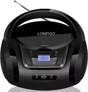 Multi-Functional Portable CD Player with AUX, USB, FM Radio - Stereo Speaker