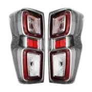 Pair LH RH Tail Lamp Rear Light LED Silver Rim For Isuzu D-Max RG UTE 2020-2023 (for: Isuzu)
