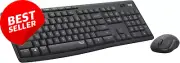 MK295 Wireless Keyboard & Mouse, SilentTouch, Full Numpad