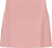 [GRECERELLE] Women's Mini Skater Mini Skirt High Waist Slim Fit Wrap Skirt Short Skirt, Pink, L
