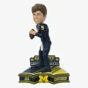 J.J. McCarthy Michigan Wolverines 2023 Football Blue Uniform College Bobblehead