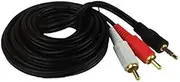 Universal 3.5mm AUX Male Plug to 2RCA Stereo Auxiliary Cable Audio Hi-Fi Adapter (1x 1.5m Cable)