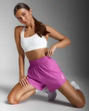 Aero Hi-Rise 4 Inch Shorts, 2XU, L, Hyper Violet/White Reflective, Female