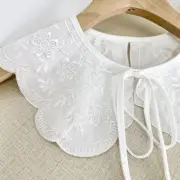 Women Girls Lace Fake Collar Shoulder Wrap Detachable Mesh Embroidery Lace Sh_$d