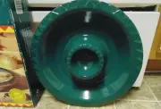 NEW FIESTA CLAY POTTERY GREEN INTERIOR CHIP & DIP BOWL SERVING PLATTER 13” Dia.