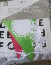 Create your own Personalised bunting set 24 Flags 120 Letter Stickers New