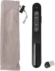 USB Presentation Clicker,Presenter Remote Smart Board Clicker Slideshow Computer with Pointer Battery Powered Infrared Electronic Pen Volume Control for PPT PC Laptop