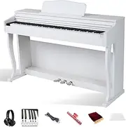 Maestro MDP600WH 88-Key Weighted Hammer Action Digital Piano w/Sliding Lid & Bluetooth (WHITE) - Bench Sold Separately