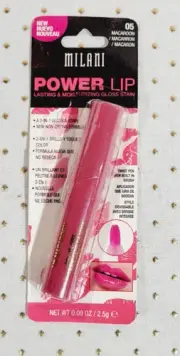Milani POWER LIP GLOSS Stain Tint Color 05 MACAROON Long Wearing .09 oz NEW!!!