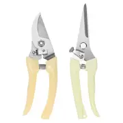 Pruning Shear Set, Garden Plant Straight Shear&Curved Shear Flower Scissors