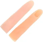 WOFASHPURET 2pcs Flexible Silicone Finger Model For Nail Art: Realistic Practice Finger For Manicure Training - Ideal For Salon And Home Use