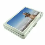 Beach Pineapple Em6 Cigarette Case with Built in Lighter Metal Wallet
