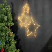 3Pcs 30CM Christmas LED Star Decoration Lights Battery Operated