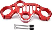 Muzhen Store Motorcycle Front Fork Lowering Triple Tree Front End Upper Top Clamp Compatible with Aprilia RSV4 1100R 2021 2022 2023 (Color : Red)