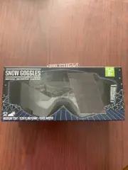 Kids/Teens 8+ Krash Tinted Adjustable Snow Goggles Ski Goggles Black Brand New