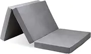 Iris Plaza Mattress, High Resilience, Semi-Single, 3.9 inches (10 cm) Thick, Firm 190N, Tri-Fold Urethane Mattress, Antibacterial, Odor Resistant, Gray