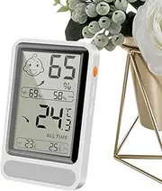 Room Temperature Monitor | Compact Digital Humidity Sensor - Baby Room Indoor Hygrometer, Large Screen Temperature Monitor Accessories for Indoor Use