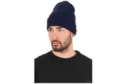 Flexfit Unisex Long Knit Beanie (Navy) (One Size)