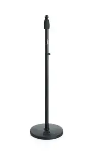 Gator Frameworks Microphone Stand - 10" Weighted Base, Soft Grip Twist Clutch