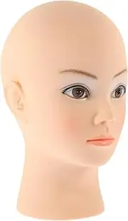 OSOLADY Bald Mannequin Head for Wig Making Professional Display Stand Model for Wigs Hairpieces Hats Accessories Durable for Salon Use