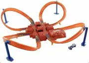 Hot Wheels Criss Cross Crash 4 Way Crash Zone Motorized Race Way With One Car