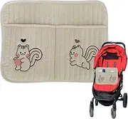 Side Bed Organizer | Outdoor Stroller Storage Bag - Nursery Organizers, Cot Caddy, Diaper Stacker, Bed Side Pouch for Baby Cribs