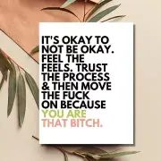 Snarky Funny Sympathy Encouragement Card for Friend