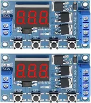 2pcs DC5-36V Multi Function Delay Relay Module Dual MOS Trigger Digital LED Relay Board Cycle Delay Switch Timer Delay Controlling DC Motors Lights