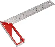 Ruler Carpenter Tool 30cm Stainless Steel Right Angle Ruler 45°/90° Woodworking Try Square for Multiple Purposes