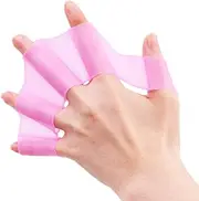 2 Pairs Swimming Hand Paddle Gloves Palm Swimming Equipment Frog Claw Surfing Paddle Water Swimming for Snorkelling for Kids Women Men Swimming Training (Purple, M+L)