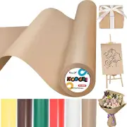 Brown Wrapping Paper, 15" X 450" （38'） Kraft Paper Roll for Bulletin Board Gift