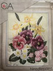 Printed needlepoint tapestry kits With Floss 20x25 Cm Wild Flowers Rto