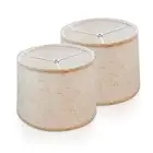 Detachable Folding Linen Lampshade Cowl Diy Table Lamp Accessories Grid Linen