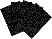 GRIRIW Outdoor Number Stickers Self-Adhesive Black Mailbox Number Decals House Address Decals Set