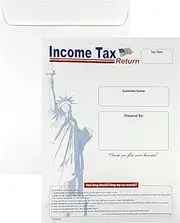 100 Cashier Depot Income Tax Return Envelope for Customers, Catalog Envelopes (Open End), Premium 28lb. White, 100 Envelopes (10 x 13, White)