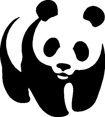 Sticker Of Vinyl Panda Bear 10x9, Version v10x