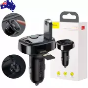 Baseus Wireless FM Transmitter Bluetooth Radio Car Kit Dual USB Charger Player