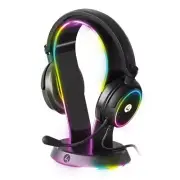 4Gamers C6-100 LED Light Up RGB Gaming Headset + Light Up Charging Headset Stand