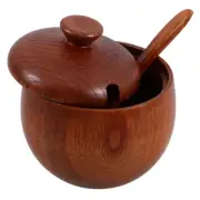 Seasoning Jar with Spoon Salt Container Small Sugar Bowl Spice Jars